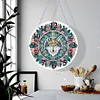 Acrylic Special Shaped Wolf 5D Diamond Painting Hanging Clock Art Craft