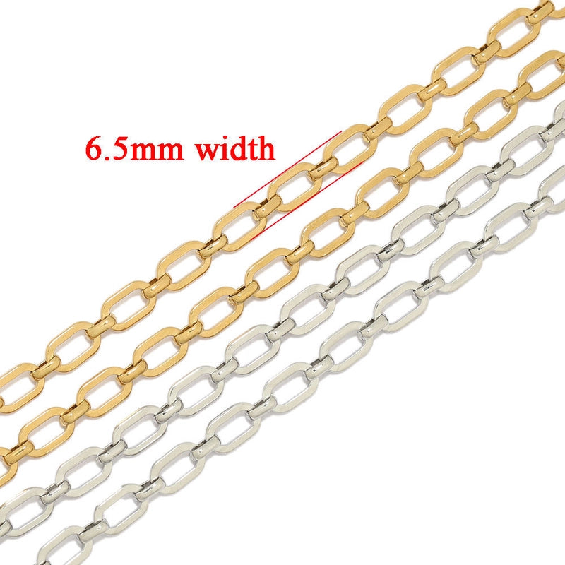 1 Piece 304 Stainless Steel 1M Jewelry Accessories Chain