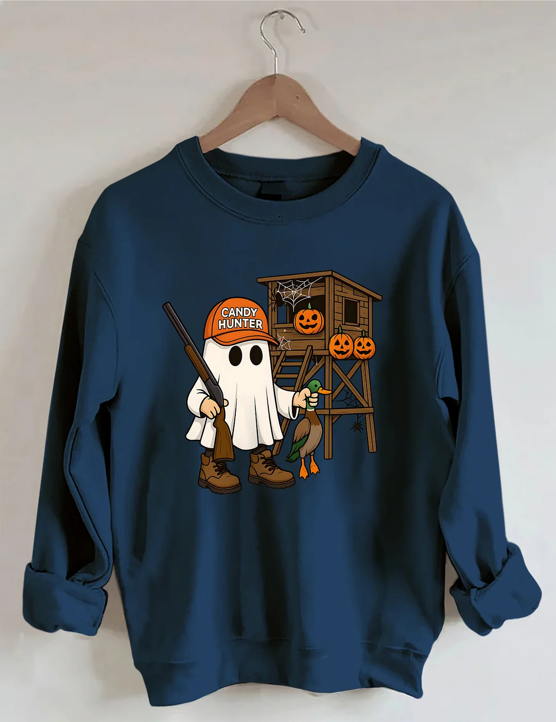 Candy Hunter Ghost with Duck Sweatshirt