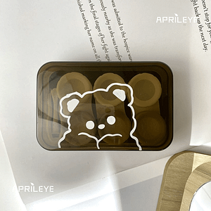 Aprileye Brown and White 3 in 1 Lens Case