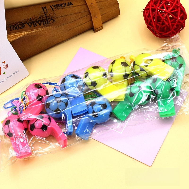 Color Plastic Football Whistle Referee Whistle Game Supplies