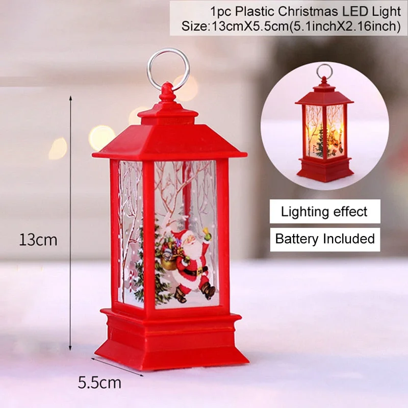 Christmas Gift Christmas Lantern Light Merry Christmas Decorations for Home Navidad Christmas Tree Ornaments Xmas Gifts New Year 2022