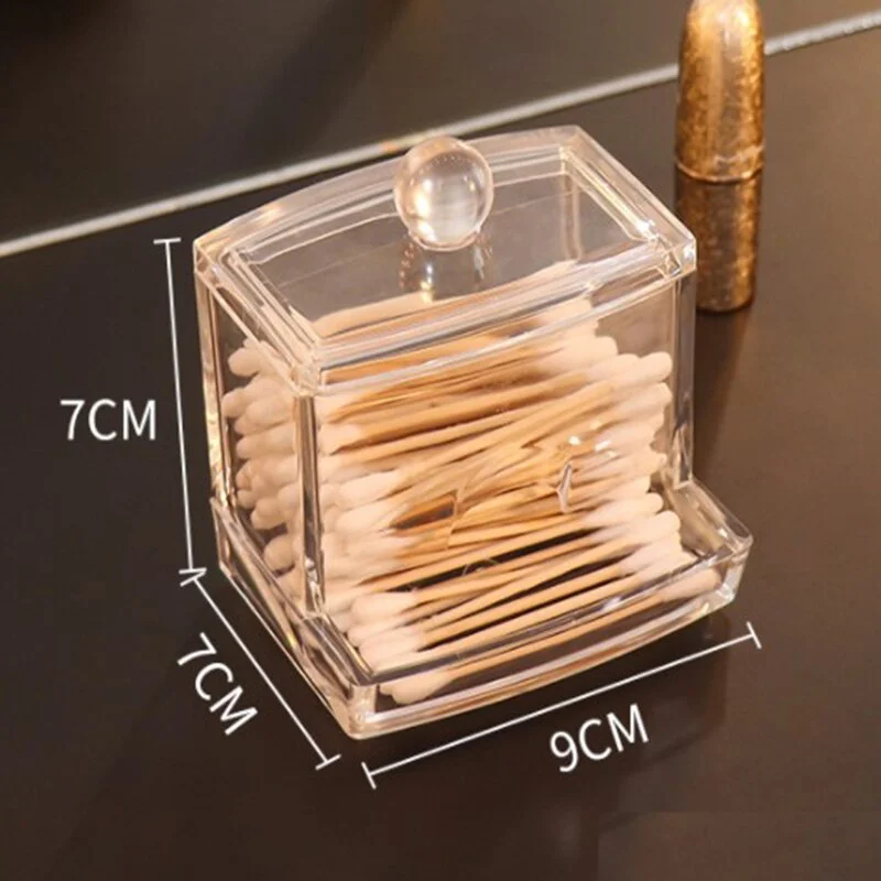 athvotar Makeup Storage Box Cotton Swab Cotton Pad Organizer Brush Plastic Box Lipstick Display Stand Bathroom Accessories