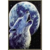 Moon wolf | Full Round Diamond Painting Kits