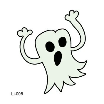 Sdrawing Glowing Tattoo Stickers Children's Glowing Toy Spider Pumpkin ghost Face Simulation Cartoon Luminous Tattoo Stickers