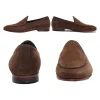 Mens Brown Suede Loafers Shoes