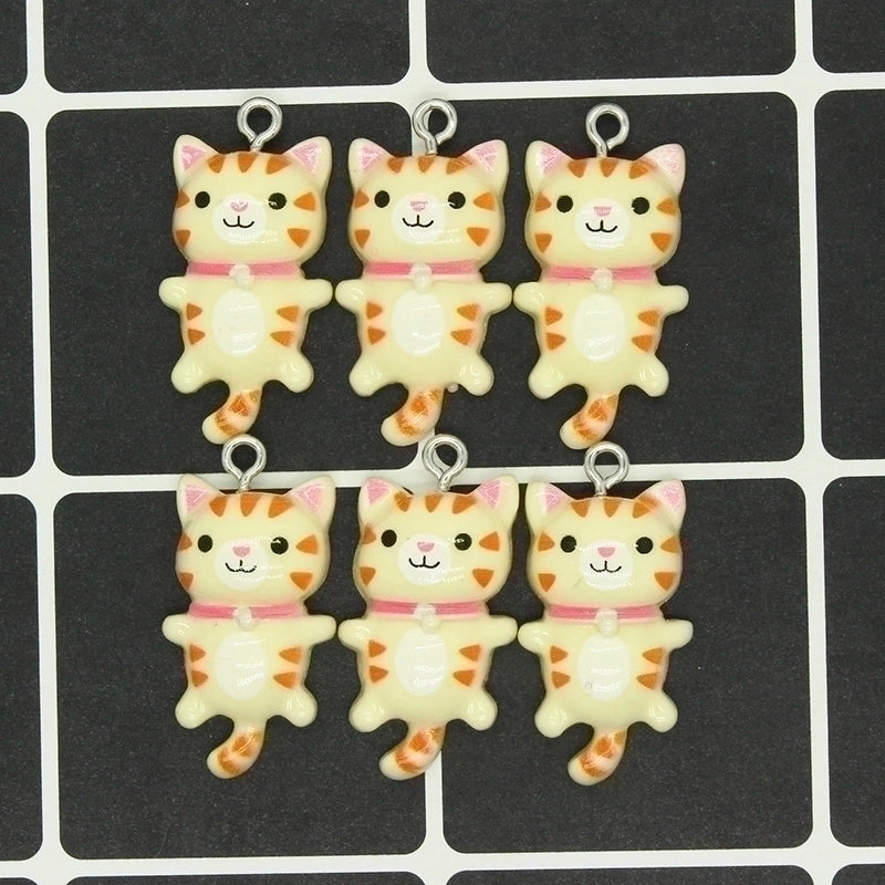 Cute Cat Resin Pendants
