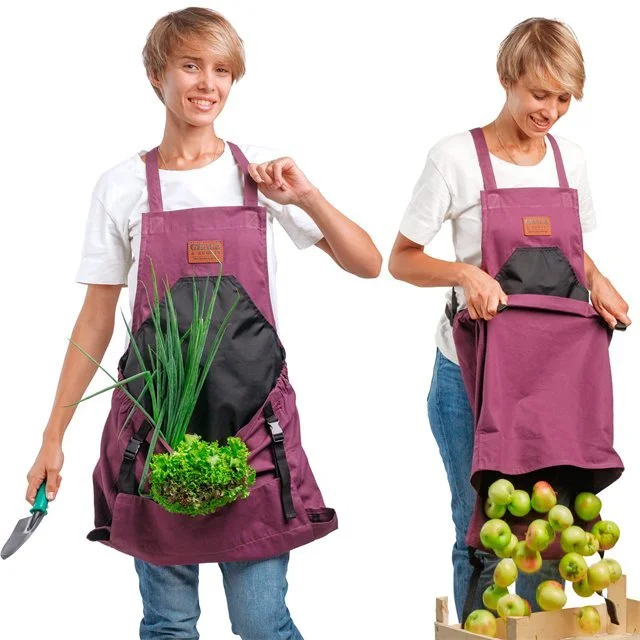 Gardening Apron with A Deep Kangaroo-Style Pouch Pocket | IFYHOME