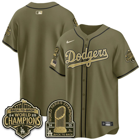Youth Los Angeles Dodgers Olive New Era 2026 Armed Forces Day Jersey DSEF