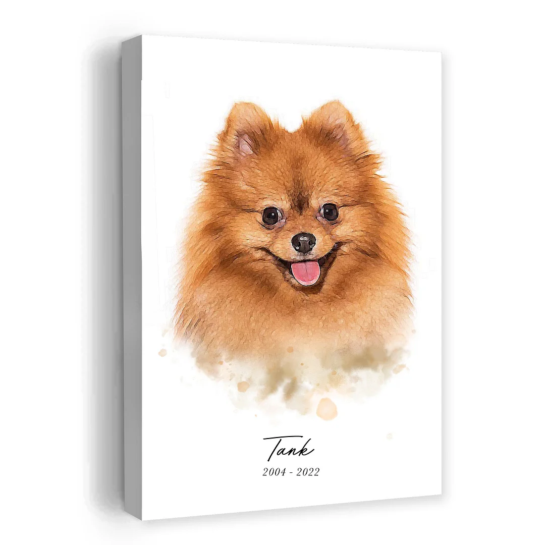 Painterly Pet Portrait Canvas Wall Art