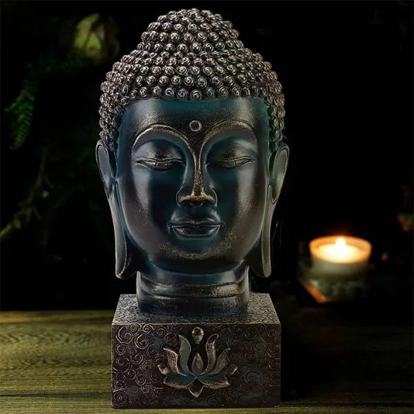 Thai Buddha Head Blessing Meditation Decoration