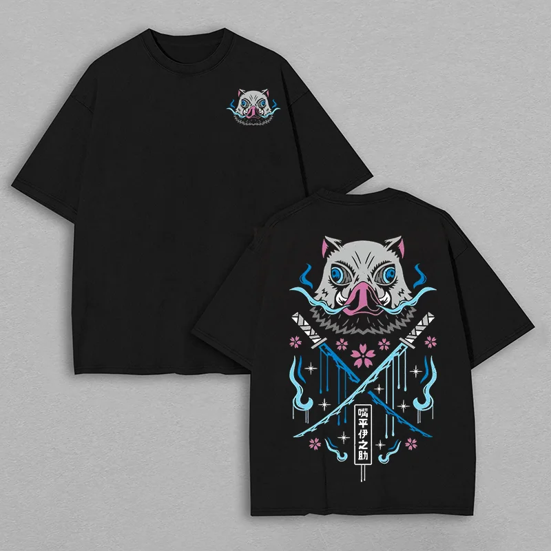 Demon Slayer Hashibira Inosuke Printed Unisex Oversized T-shirt
