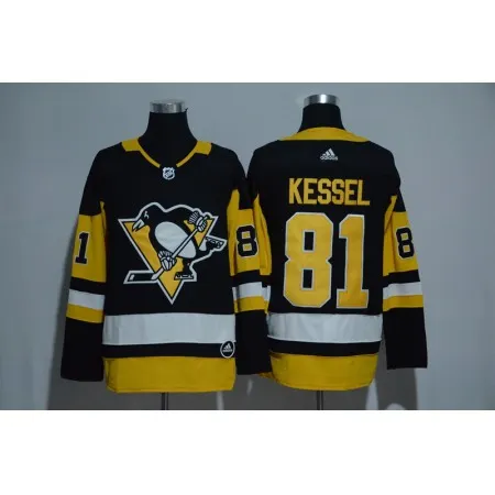 Men's Pittsburgh Penguins #81 Phil Kessel Black  Stitched NHL Jersey