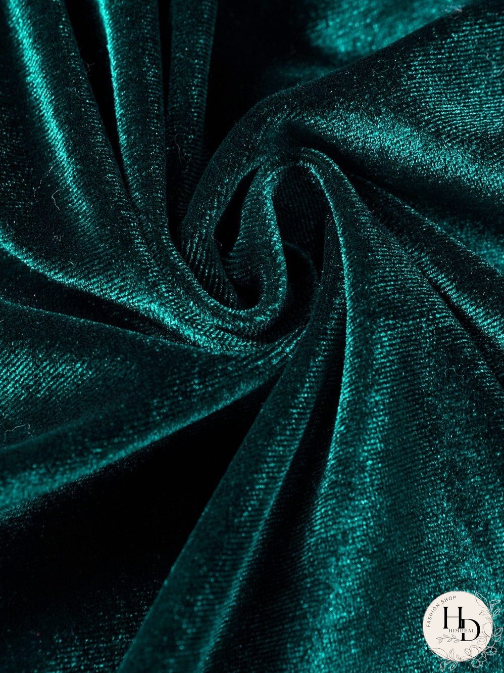 Elegant Green Velvet Ruffled Button-Up Mini Dress