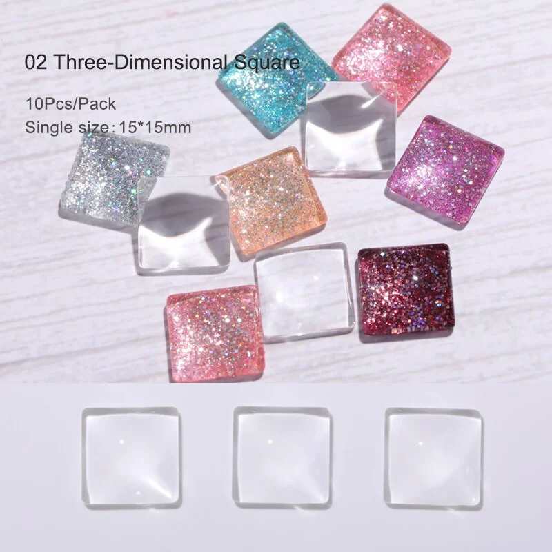 10Pcs Nail Polish Gel Color Label Stickers Transparent Round UV Gel Varnish Nail Colors Display Nail Art DIY Design Decoration-Nail Inspo