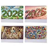 2026 DIY Special Shape Desktop Diamond Standing Calendar for Bedroom Living Room