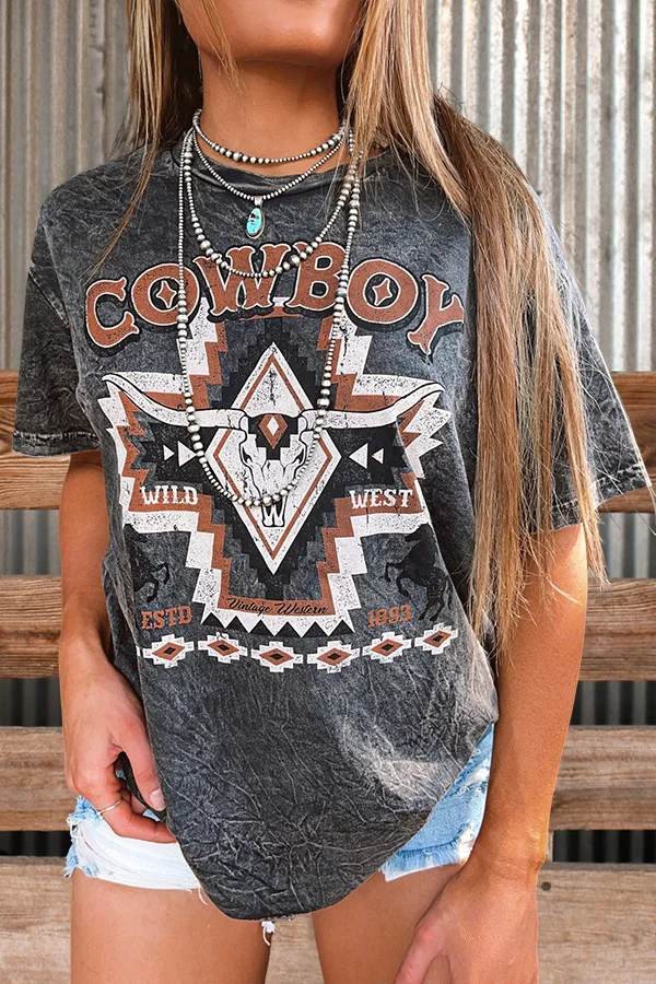 Aztec Cowboy Tee