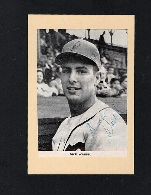 1952/56 DICK WAIBEL-PORTLAND BEAVERS 3.5 X 5.5 AUTOGRAPHED YEARBOOK Photo Poster painting-d.2011