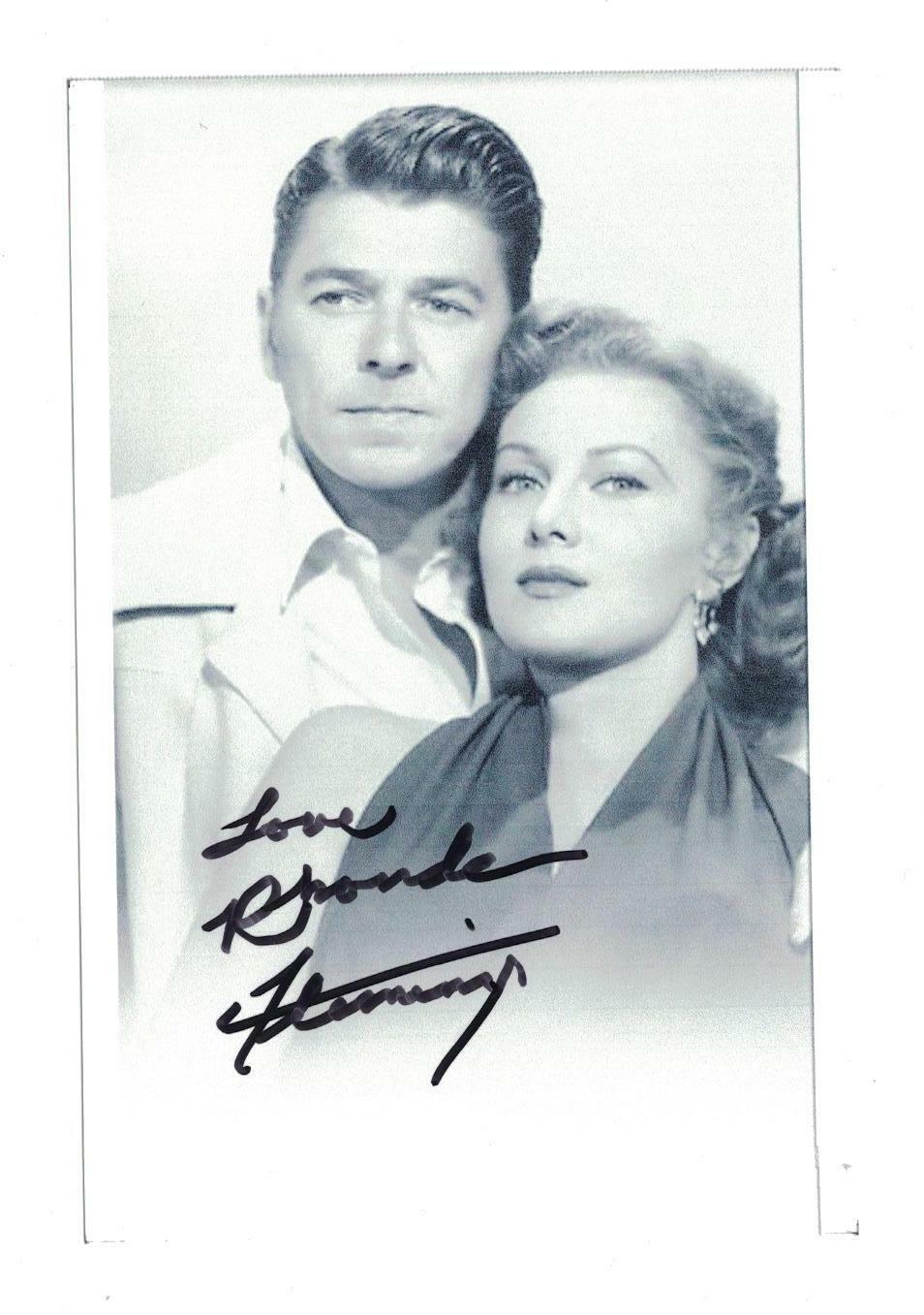 Rhonda Fleming Signed Autographed 4 x 6 Photo Poster painting Actress Singer A