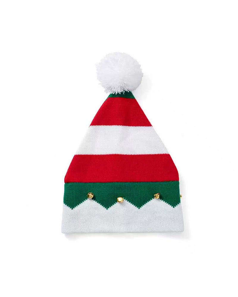 Autumn And Winter Classic Red And White Green Color Matching Elves Christmas Hat Knitted Parent Hat Gift