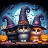 Halloween Cat-11CT Stamped Cross Stitch 40*40cm/15.75*15.75in