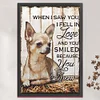 Vintage Chihuahua Poster-11CT Stamped Cross Stitch 40*60cm(Big Size)