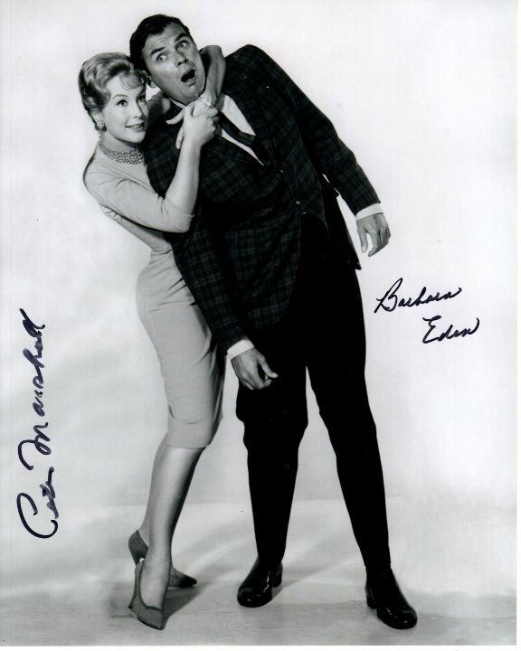 BARBARA EDEN and PETER MARSHALL signed autographed 8x10 SWINGIN' ALONG Photo Poster painting