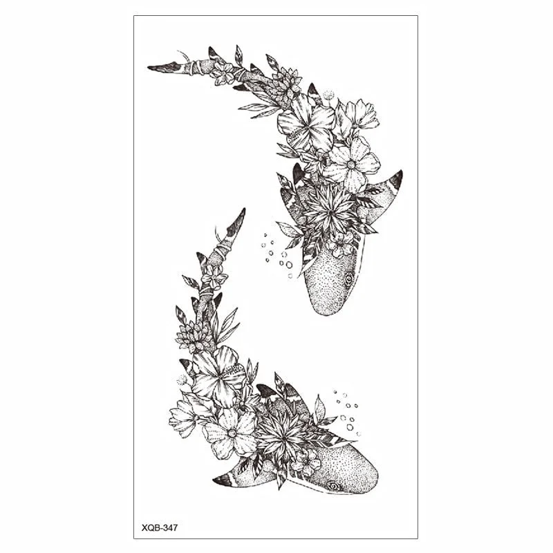 Waterproof Tattoo Sticker Temporary Tattoo Black Rose Tattoo Leg Chest Arm Tattoo Man Woman Tattoo Skin Tattoo Art Tatouage TaTy 515-1