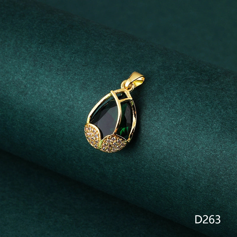 1 Piece 1-2cm Copper Zircon Geometric Jewelry Accessories Pendant