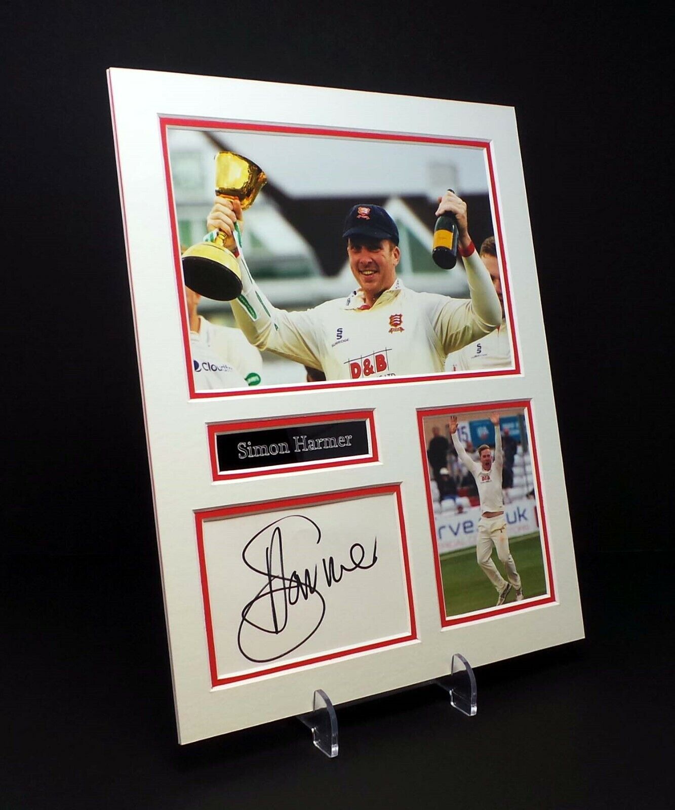 Simon HARMER Signed Mounted Photo Poster painting Display AFTAL COA South African Cricketer