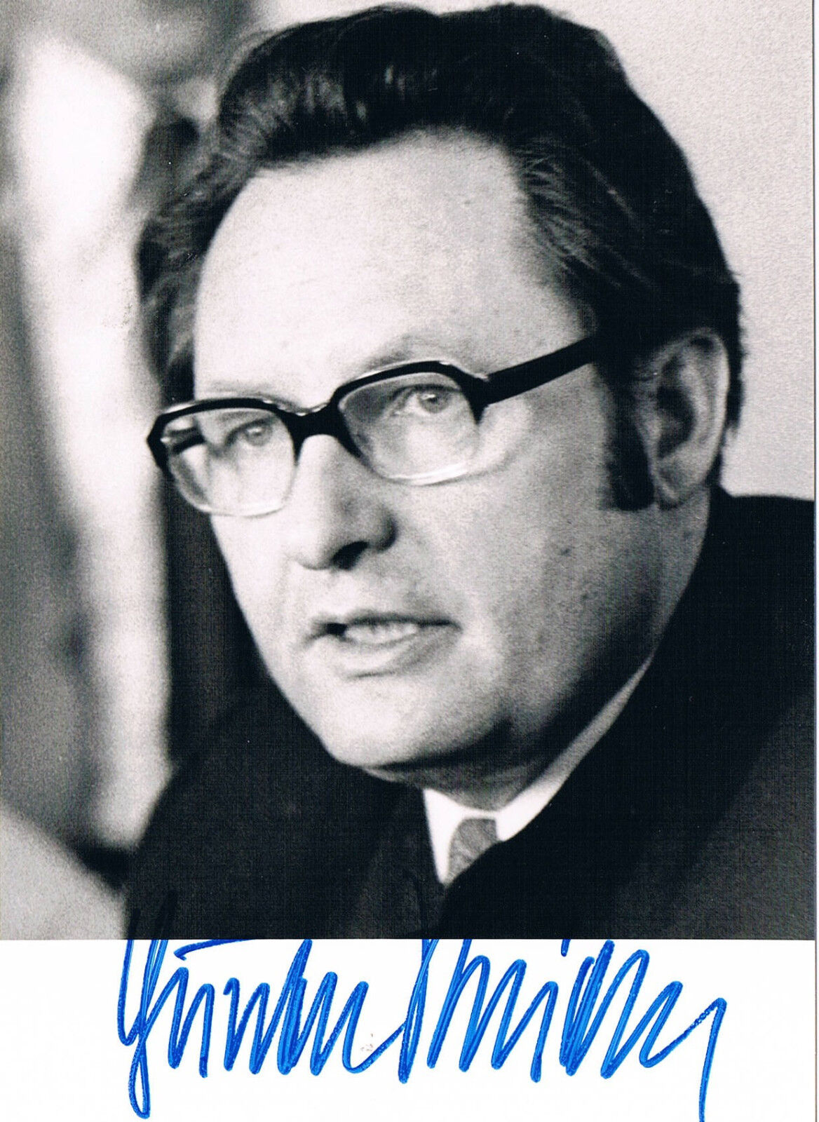 Austria Minister Günter Haiden 1926-2004 genuine autograph 4x6