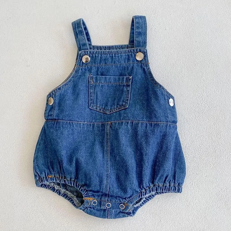 Summer Kids Boy Girl Cowboy Braces Rompers Infant Baby Boy Girl Newborn Rompers Clothes Baby Boy Girl Rompers