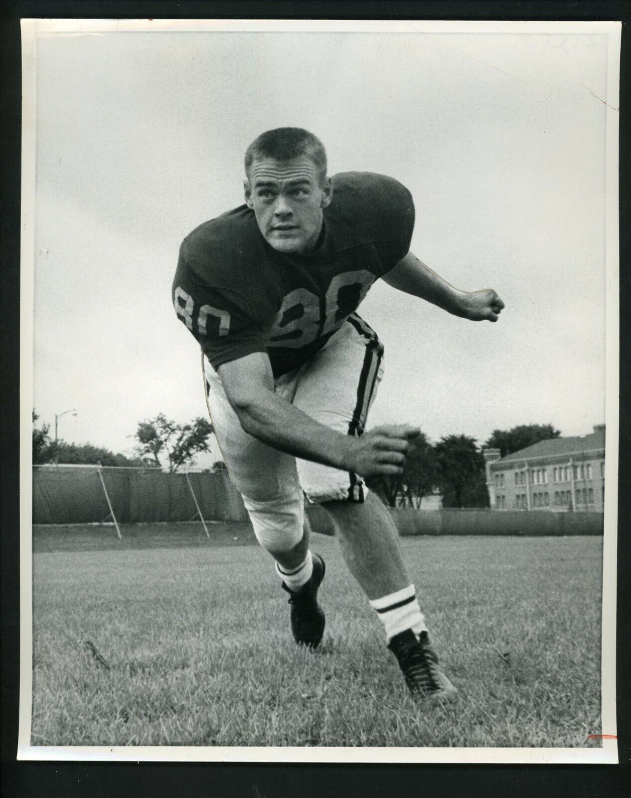 John Campbell 1962 Press Photo Poster painting University of Minnesota & Vikings football pose