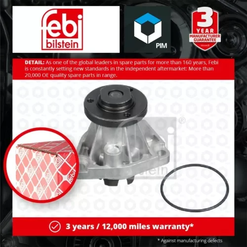 Dronehint Water Pump fits VAUXHALL OMEGA B 2.5 2.6 3.0 3.2 94 to 03 Coolant 1334059 Febi Parts