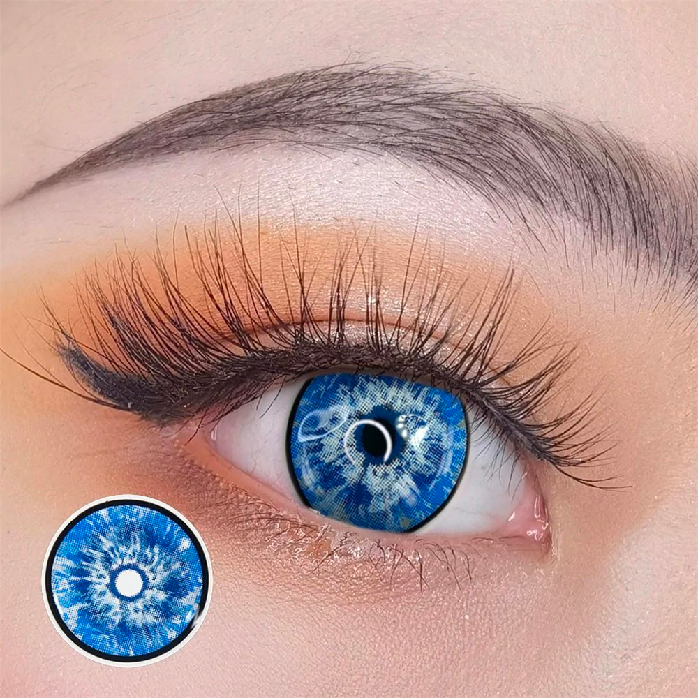 Halloween Contact Lenses Nice Role Cosplay Blue 14.5mm