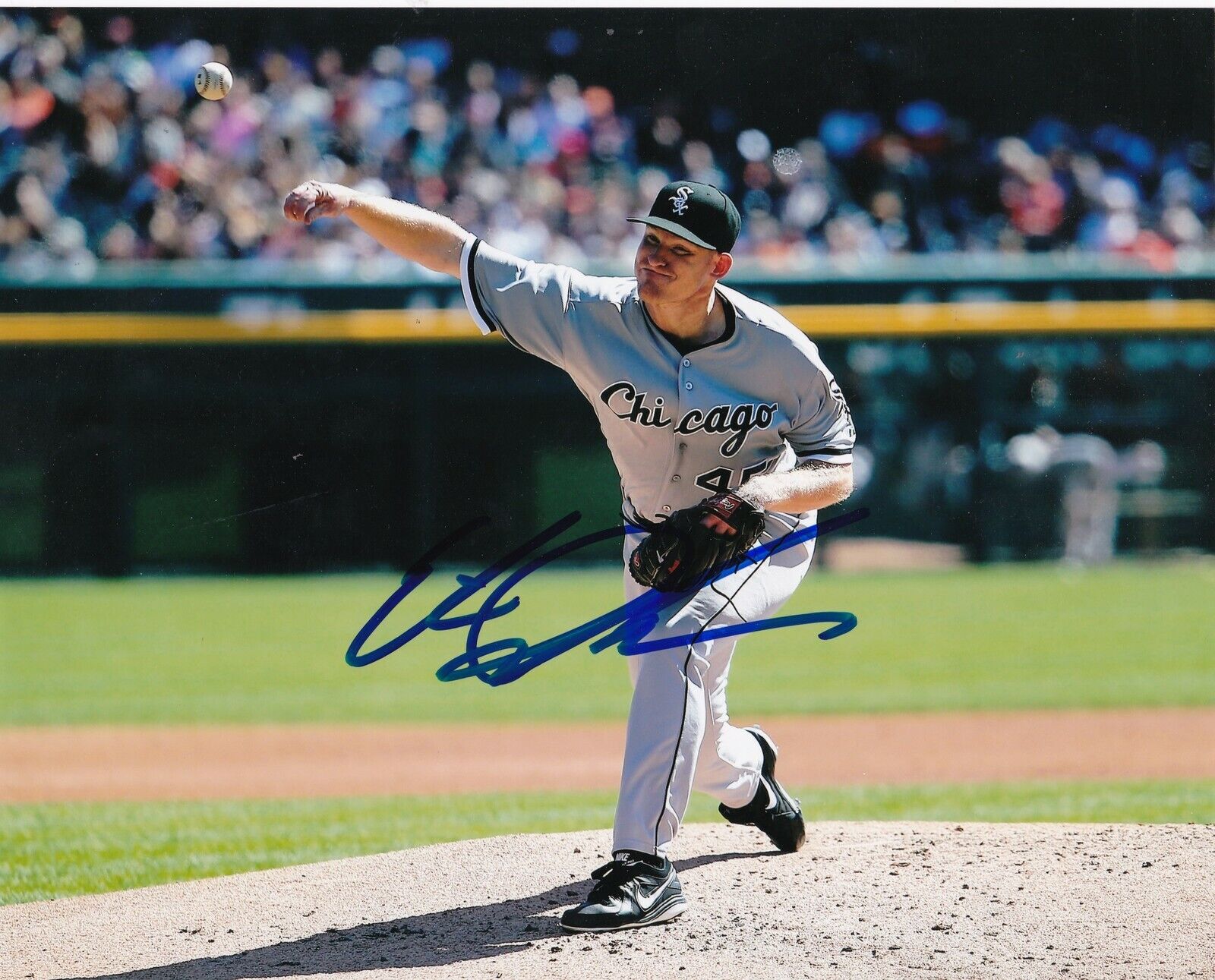 ERIK JOHNSON CHICAGO WHITE SOX ACTION SIGNED 8x10