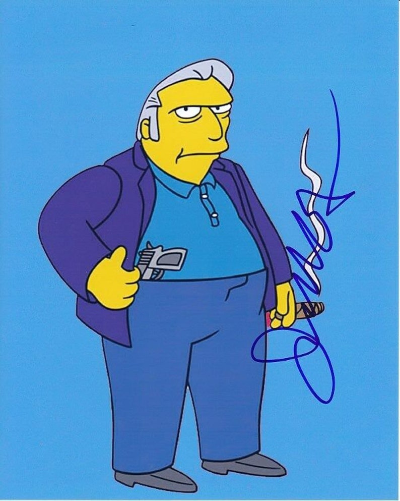 Joe mantegna signed autographed the simpsons fat tony Photo Poster painting