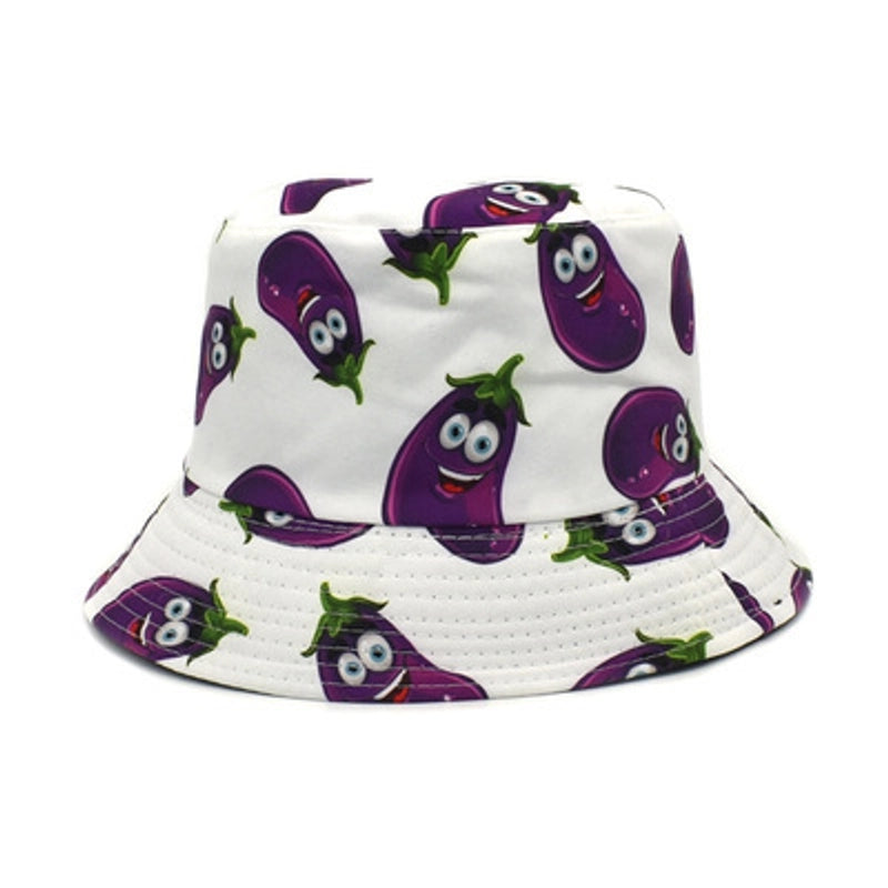 Fruit Printed Fisherman Hat Men’s Basin Hat Women’s Outdoor Sun Hat Double-sided Wearing Hat Trendy