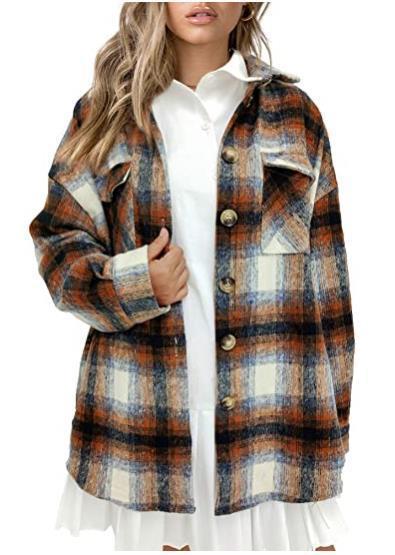  thdmladies New Casual Plaid Shirt thedmladies