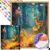 (US Only)Partial AB Diamond Painting - Full Round Drill - Fawn and Dream Forest (Canvas|45*55cm)