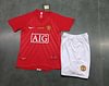 Joyfball 2007/2008 Kids Size Retro Manchester United Home Football Shirt 1:1 Thai Quality