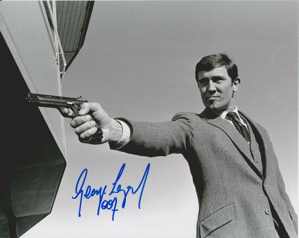 George Lazenby James Bond 007 Original Autographed 8X10 Photo Poster painting #16 signed @HShow