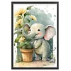 >SALE<Full Embroidery Cotton Thread 11CT Printed Elephant Cross Stitch Kit 40x60cm