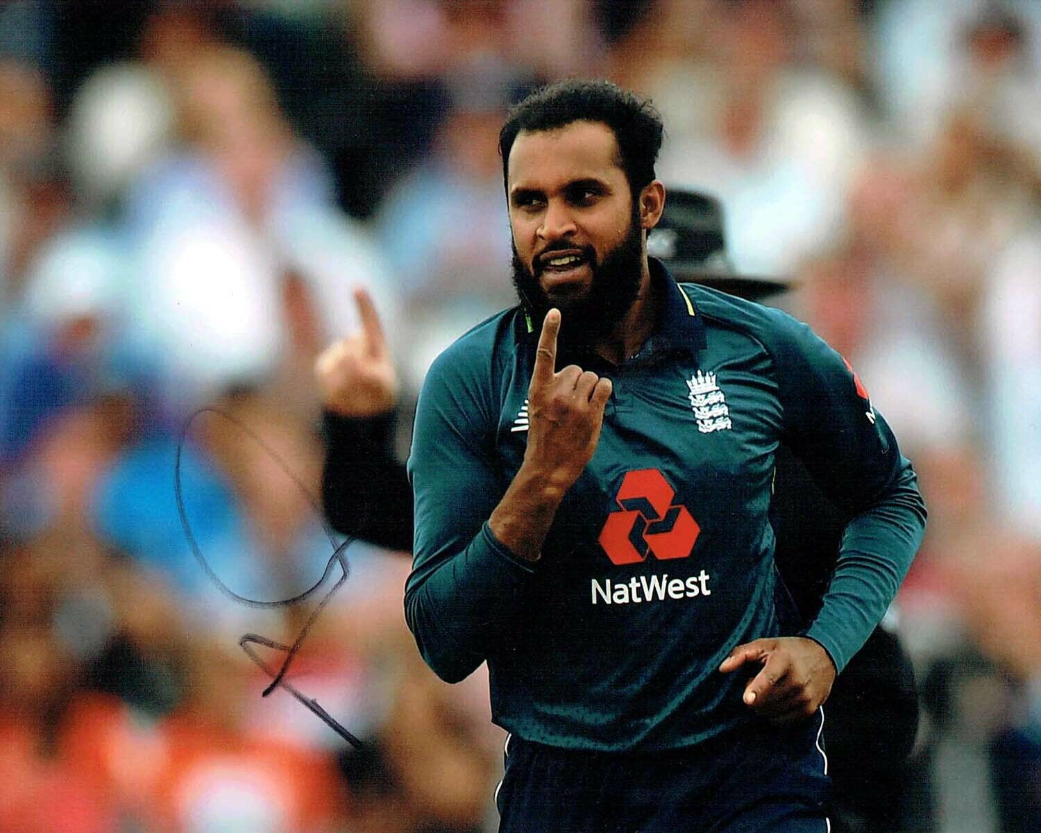 Adil RASHID Signed Autograph Photo Poster painting 2 AFTAL COA England Cricket World Cup Winner