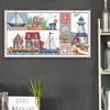 (Counted/Stamped)Seaside Impression-14CT Cross Stitch 41*25cm/16.14*9.84in