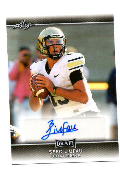 Sefo Liufau Colorado Buffaloes signed autograph 2017 Leaf Draft rookie card