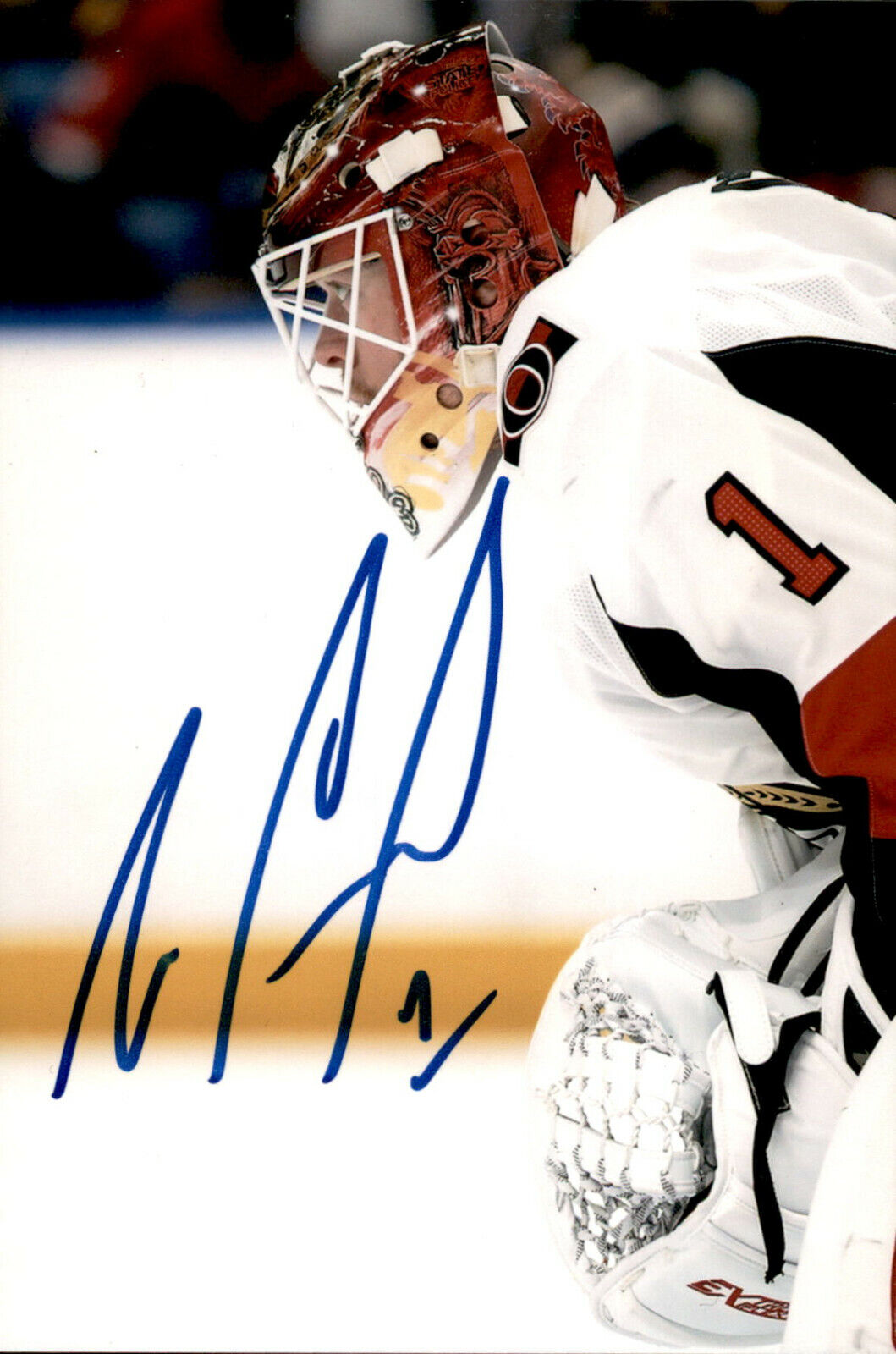 Mike Condon SIGNED 4x6 Photo Poster painting OTTAWA SENATORS #16