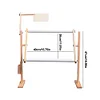 (US Local)Wooden Cross Stitch Frame Height Adjustable Embroidery Floor Stand Rack (S)