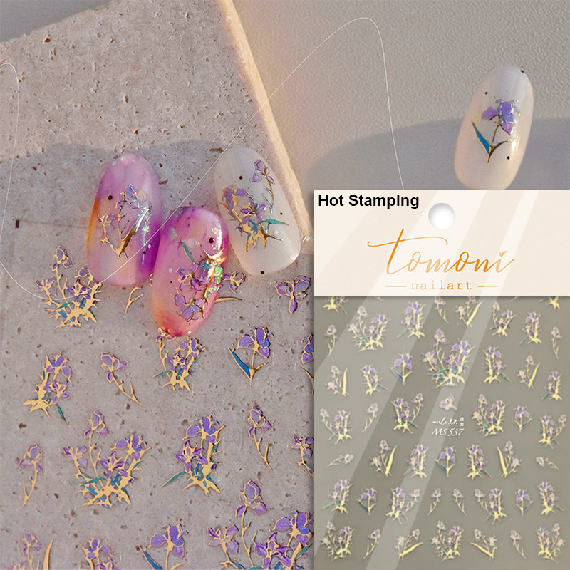 Gamehomew Simple Summer Nails – Epiphyllum Moon Goddess Rhinestone Nail Art Stickers  