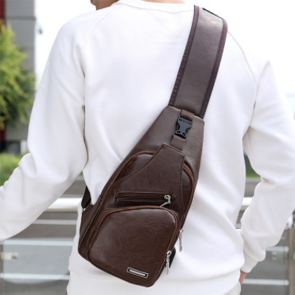 New PU Shoulder Bag Trendy Casual Backpack Messenger Bag